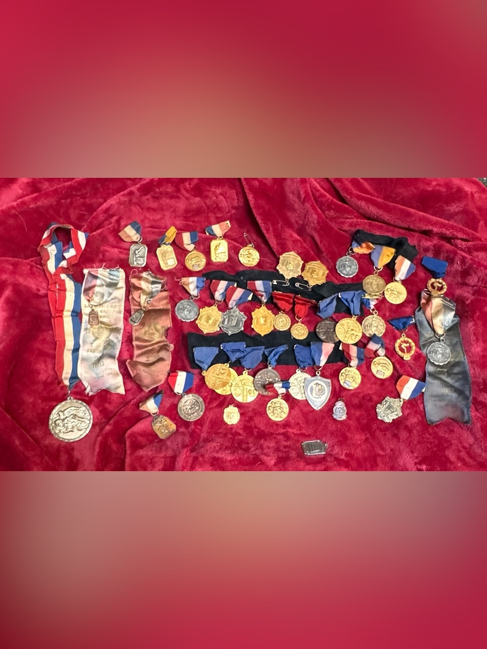 Vintage Medals, Ribbons, patches.